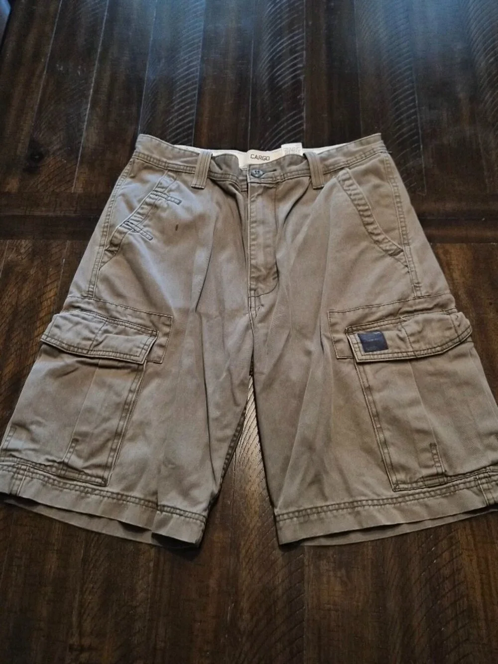 Vintage Levis Cargo Shorts Men 32 Olive Green Canvas 100% Cotton Work Y2K G595